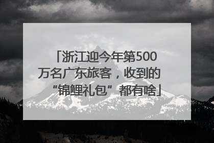 浙江迎今年第500万名广东旅客，收到的“锦鲤礼包”都有啥