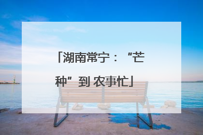湖南常宁：“芒种”到 农事忙