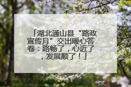 湖北通山县“路政宣传月”交出暖心答卷：路畅了，心近了，发展顺了！