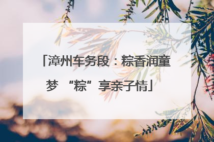 漳州车务段：粽香润童梦 “粽”享亲子情