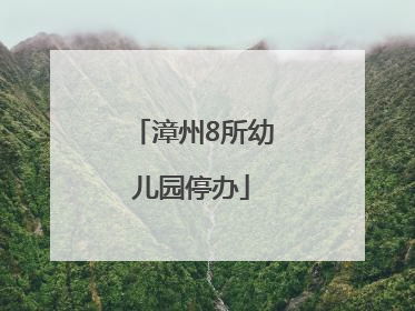 漳州8所幼儿园停办