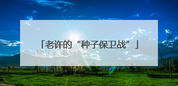 老许的“种子保卫战”
