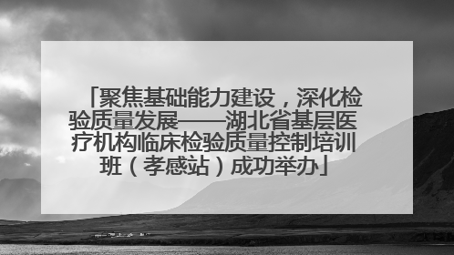 聚焦基础能力建设，深化检验质量发展——湖北省基层医疗机构临床检验质量控制培训班（孝感站）成功举办