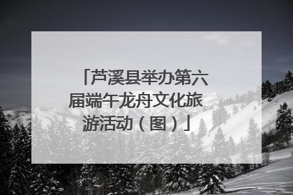 芦溪县举办第六届端午龙舟文化旅游活动（图）