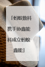 蚂蚁数科携手协鑫能科成立蚂蚁鑫能