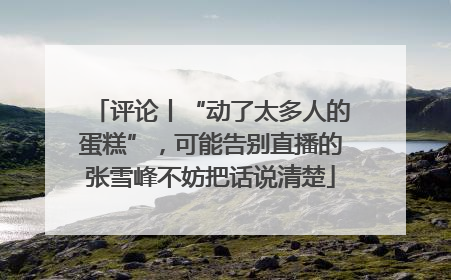 评论丨“动了太多人的蛋糕”，可能告别直播的张雪峰不妨把话说清楚
