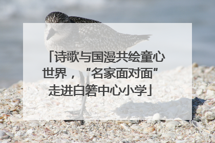诗歌与国漫共绘童心世界，“名家面对面”走进白箬中心小学