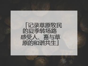 记录草原牧民的夏季转场路 感受人、畜与草原的和谐共生
