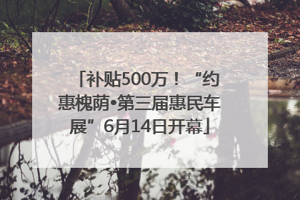 补贴500万！“约惠槐荫•第三届惠民车展”6月14日开幕