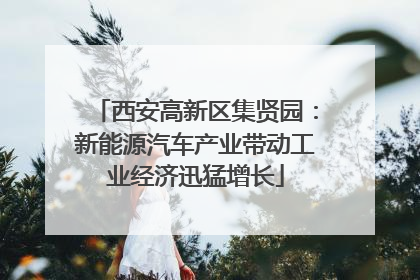 西安高新区集贤园：新能源汽车产业带动工业经济迅猛增长