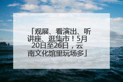 观展、看演出、听讲座、逛集市！5月20日至26日，云南文化馆里玩场多