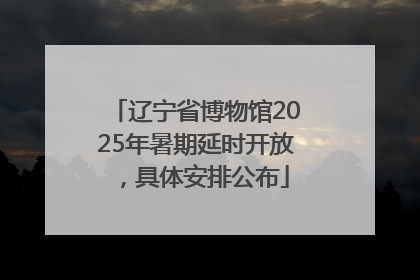 辽宁省博物馆2025年暑期延时开放，具体安排公布