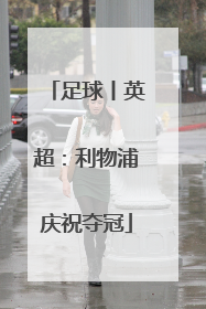 足球丨英超：利物浦庆祝夺冠