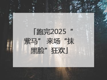 跑完2025“紫马” 来场“抹黑脸”狂欢