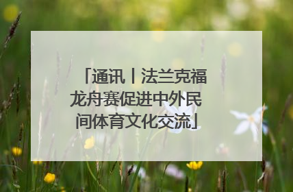 通讯丨法兰克福龙舟赛促进中外民间体育文化交流