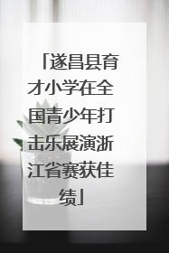 遂昌县育才小学在全国青少年打击乐展演浙江省赛获佳绩