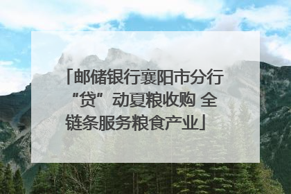 邮储银行襄阳市分行“贷”动夏粮收购 全链条服务粮食产业