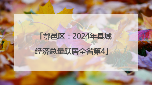 鄠邑区：2024年县域经济总量跃居全省第4