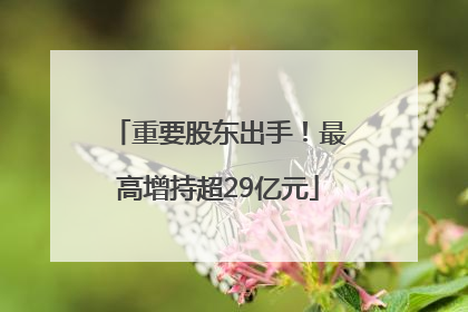 重要股东出手！最高增持超29亿元