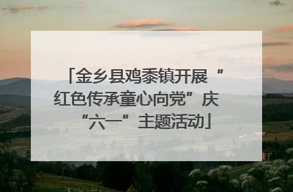 金乡县鸡黍镇开展“红色传承童心向党”庆“六一”主题活动