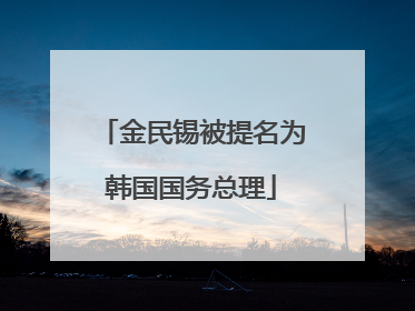 金民锡被提名为韩国国务总理