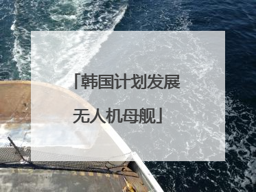 韩国计划发展无人机母舰