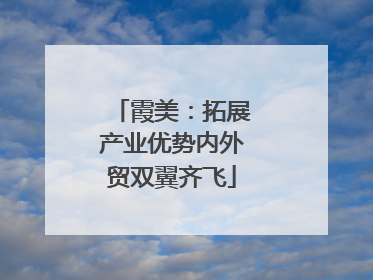 霞美：拓展产业优势内外贸双翼齐飞