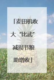 麦田机收大“比武” 减损节粮助增收