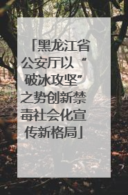 黑龙江省公安厅以“破冰攻坚”之势创新禁毒社会化宣传新格局