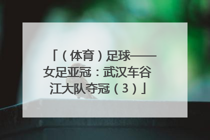 （体育）足球——女足亚冠：武汉车谷江大队夺冠（3）