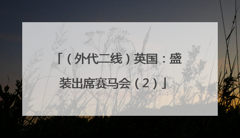 （外代二线）英国：盛装出席赛马会（2）