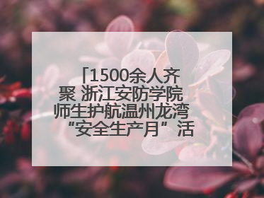 1500余人齐聚 浙江安防学院师生护航温州龙湾“安全生产月”活动火热开展