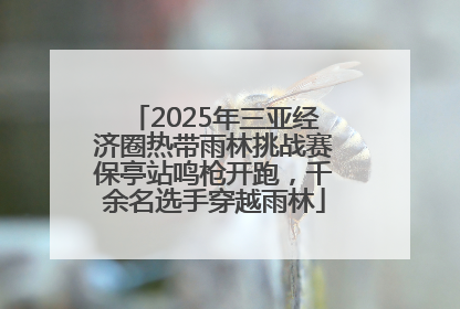 2025年三亚经济圈热带雨林挑战赛保亭站鸣枪开跑，千余名选手穿越雨林