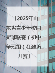 2025年山东省青少年校园足球联赛（初中争冠组）在潍坊开赛