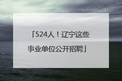 524人！辽宁这些事业单位公开招聘