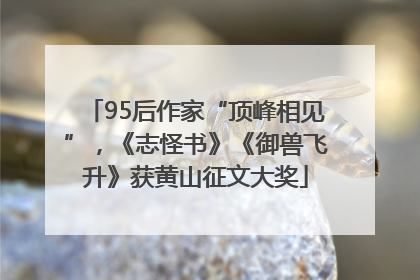 95后作家“顶峰相见”，《志怪书》《御兽飞升》获黄山征文大奖
