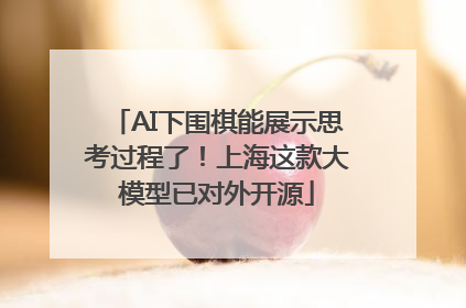 AI下围棋能展示思考过程了！上海这款大模型已对外开源