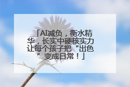AI减负，衡水精华，长实中硬核实力让每个孩子把“出色”变成日常！